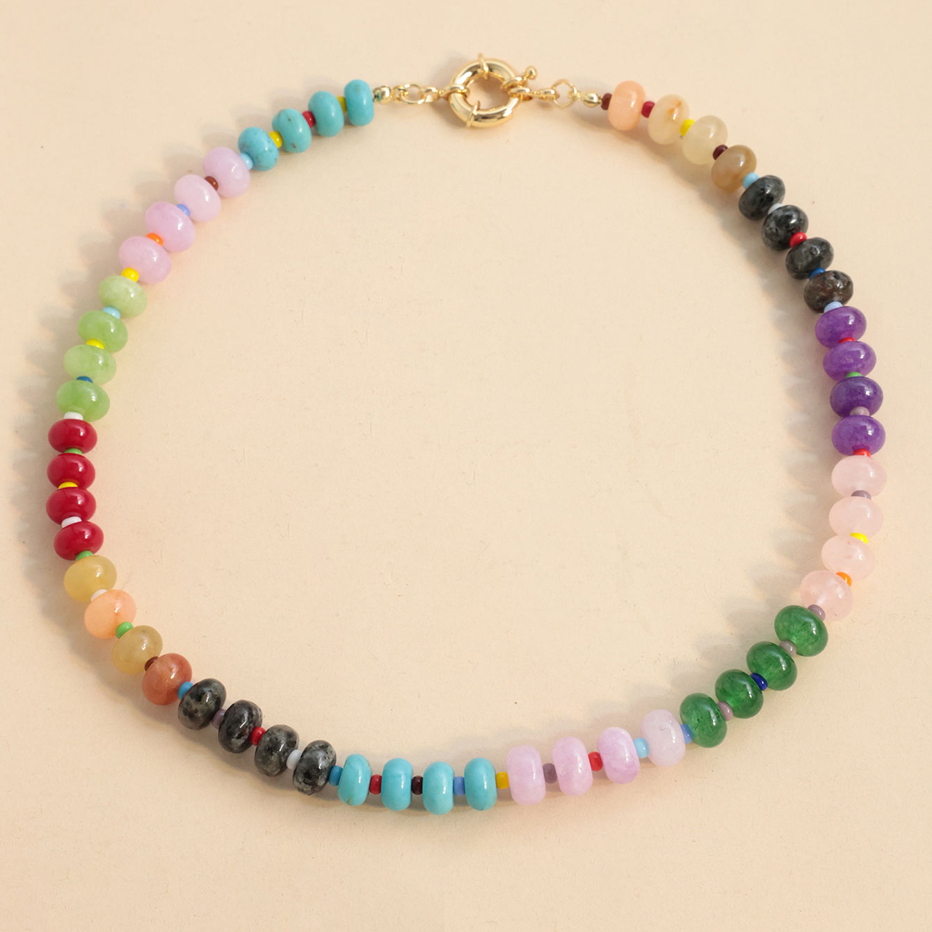 20g Weight Natural Stone, Agate Inlay Material Bracelets, Necklace Classification Casual Occasion Alloy, Agate Material Color Block, Candy Pattern Unisex Gender Vacation Style Color Block Candy Bracelets Necklace Alloy Agate Natural Stone Agate Unisex Vacation Bracelets Necklace 6