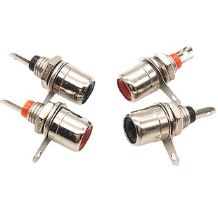 Small RCA mother seat AV mother seat zinc alloy nickel plated RCA welding mother seat RCA mother seat 3 piece set red and black 2 colors