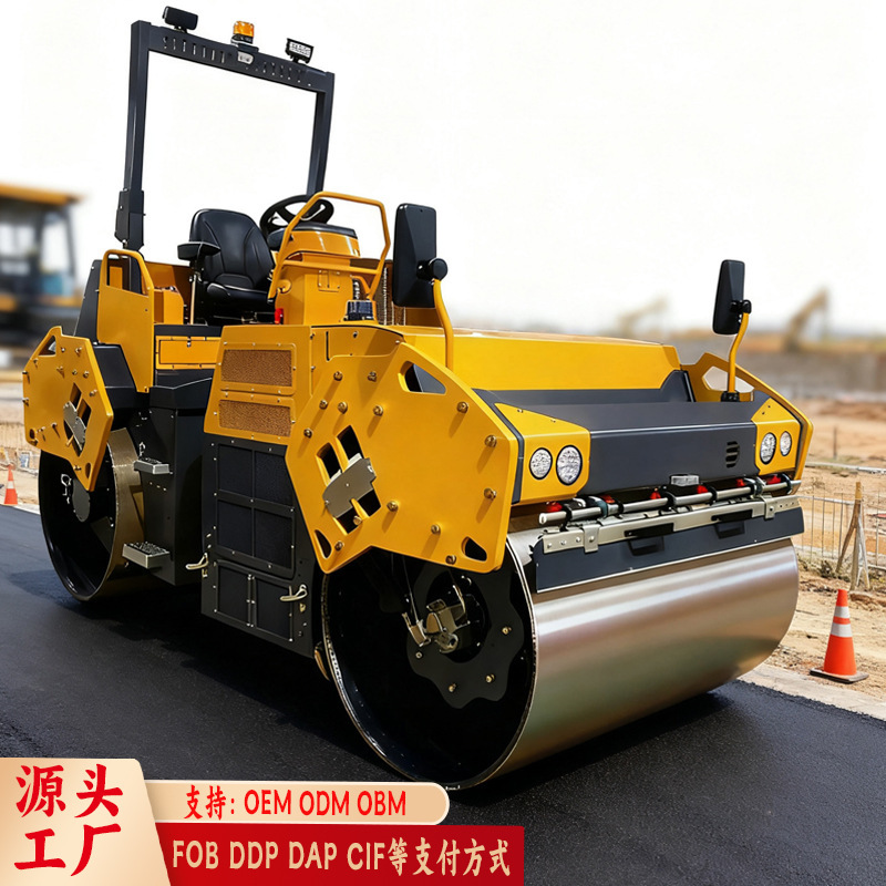 7-Ton Ride-On Double Steel-Wheel Compactor with Two-Way Travel for Concrete Pavement Compaction and Construction Engineering 7-Ton Ride-On Double Steel-Wheel Compactor with Two-Way Travel for Concrete Pavement Compaction and Construction Engineering