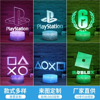 led小夜灯gamebox游戏手柄亚马逊roblox七彩触摸氛围灯3d小台灯