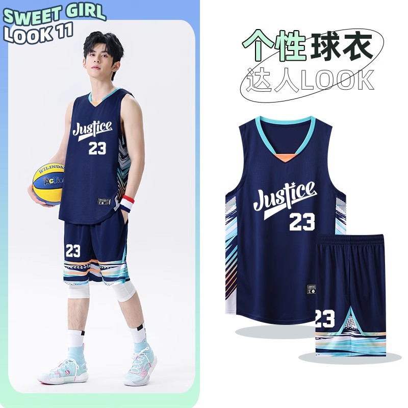 Basketball Clothes suit Men's Summer Team Vest Competition Training Clothes College Students Women's Sports Team Clothes Printed Basketball Jersey