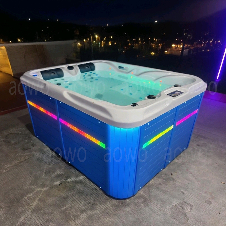 Villa acrílica Jardín bañera de masaje al aire libre piscina de balneario piscina termostática spa 3 personas bañera certificada CAS