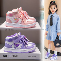 Children's Platform Ankle Girls' Sports Shoes Spring and Autumn New Cartoon Casual Shoes Versatile Soft Sole Girls' Running Shoes