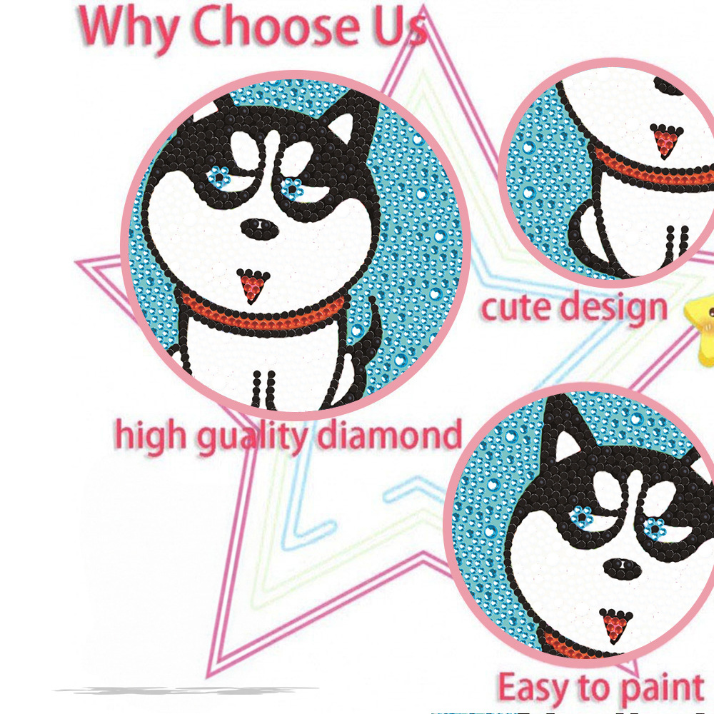 Taller artesanal de explosión transfronteriza DIY pintura de diamantes infantil puzzle punto de diamantes juguetes de chicas llenos de diamantes pintura decorativa al por mayor