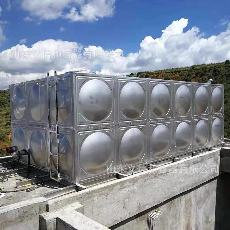 不锈钢消防水箱双层保温水箱 家用水箱 无塔供水设备304 圆形水箱