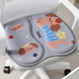 Car Seat Cushion, Universal Summer Cooling Cushion for All Seasons, Main Driver's Seat, Ventilated and Breathable Cartoon Honeycomb Cold Gel Seat Cushion