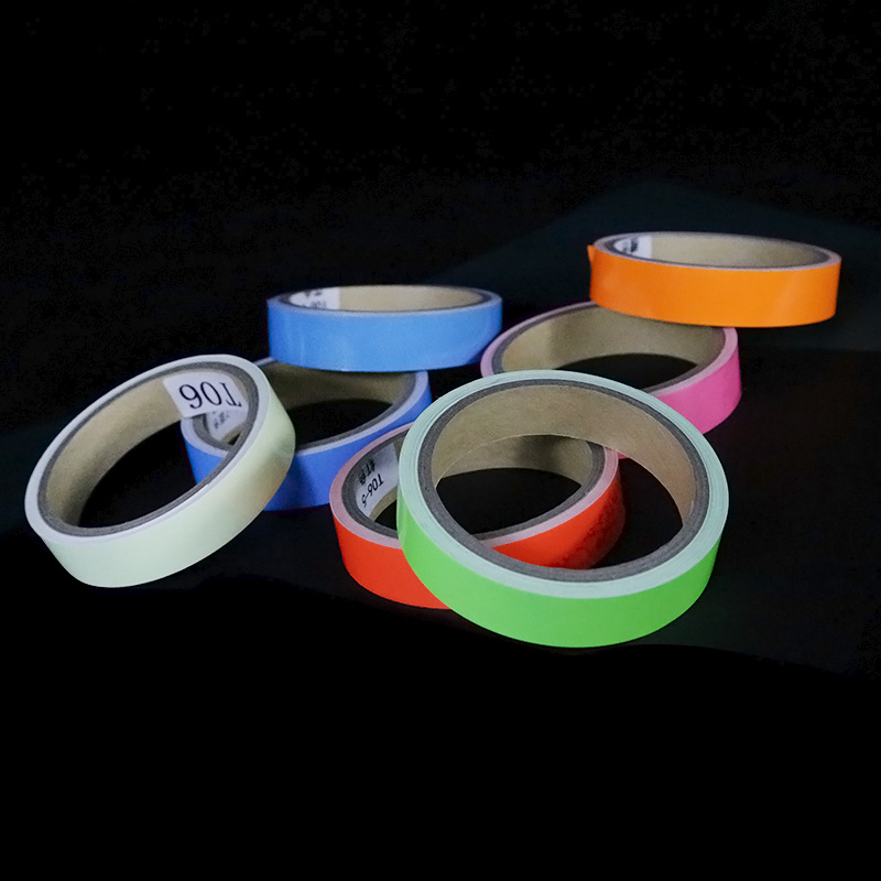 Transfronterizo color cinta luminosa película de almacenamiento luminoso paso de fuego etapa decoración escaleras advertencia espontánea cinta verde