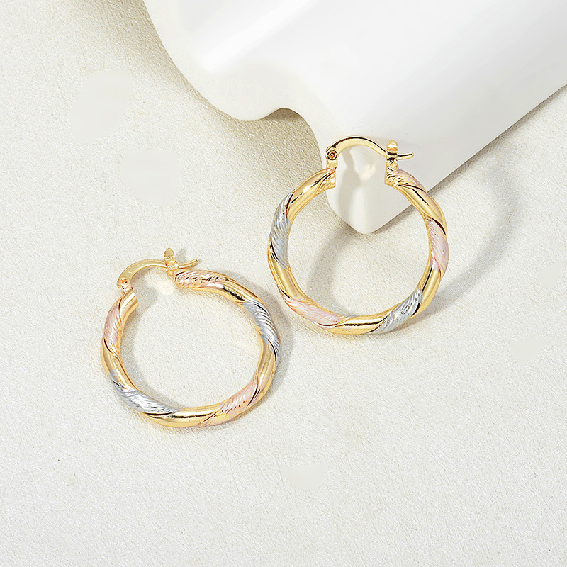1 Pair Quantity Holiday, Daily Occasion Brass Plating Color Block Earrings