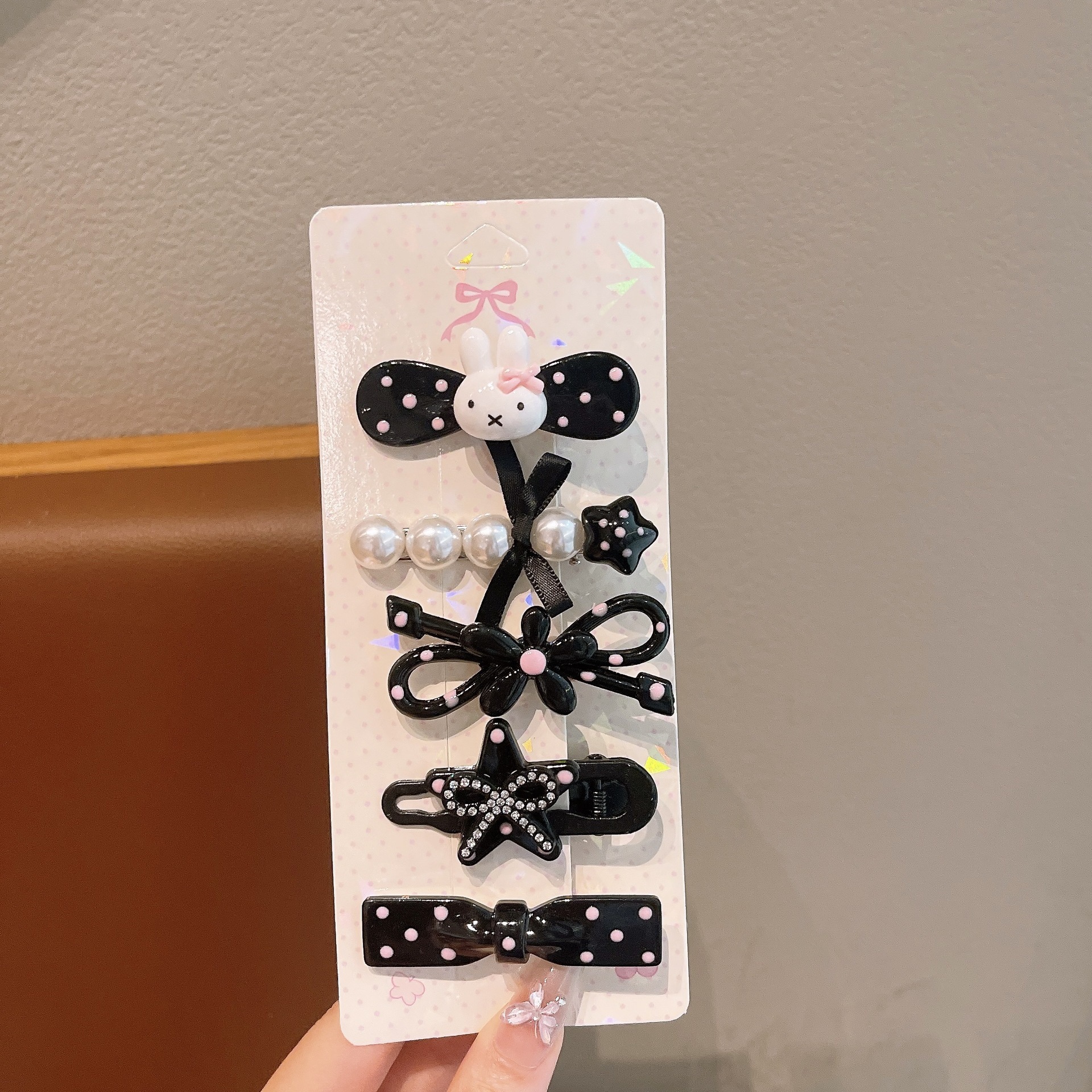 Nuevo estilo coreano arco clip para el cabello adorable niña KT toque de cabello para niños no lastimar el cabello frises clip para la boca