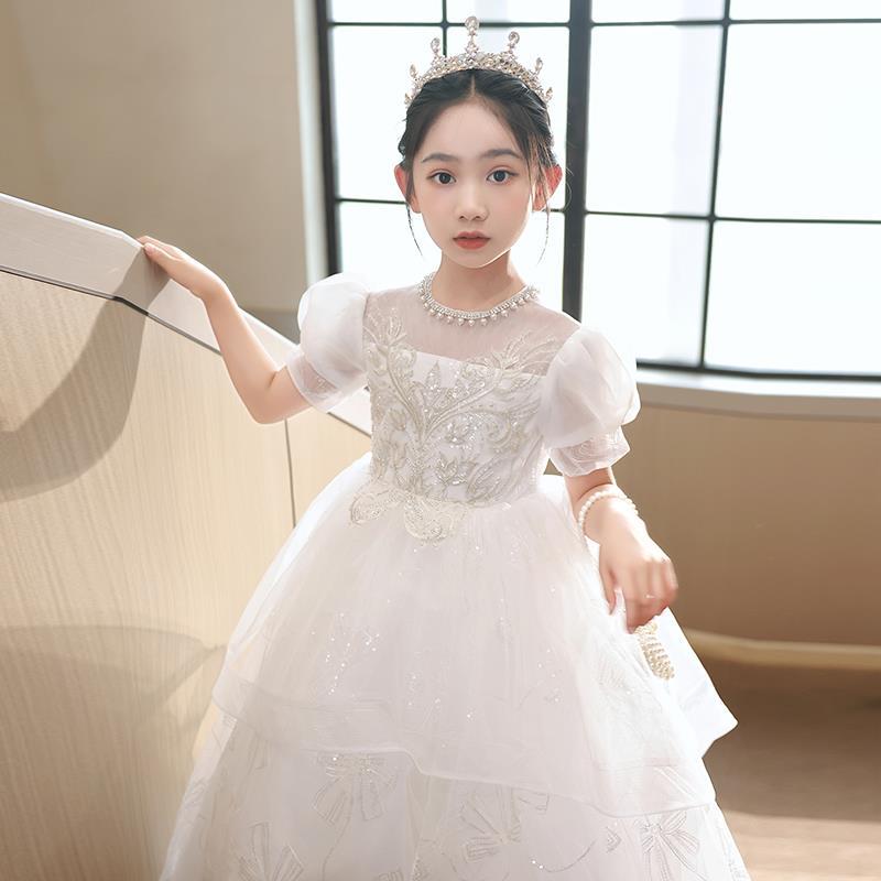 Abito da principessa per bambina, abito da sposa, costumi estivi per spettacoli, completi da damigella d'onore per bambine dai 3 ai 7 anni._voghion.com