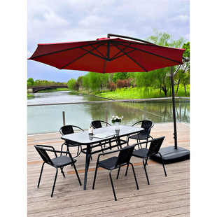 Outdoor Table and Chair Rattan Chair Three-Piece Set Outdoor Open-Air Yard Garden Courtyard Folding Balcony Leisure Small Table
