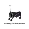 [No brake/black] Non-rear opening-5-inch narrow wheels-new upgrade [imported steel frame I export fabric]