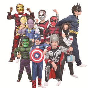 Avengers Steel Spiderman Captain America cosplay Halloween Child Costume Man of God Iron Man