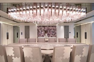 Polygonal Glass Tube Beveled Hotel Lobby Shopping Mall Club House Lighting Engineering Lamps Non-Standard