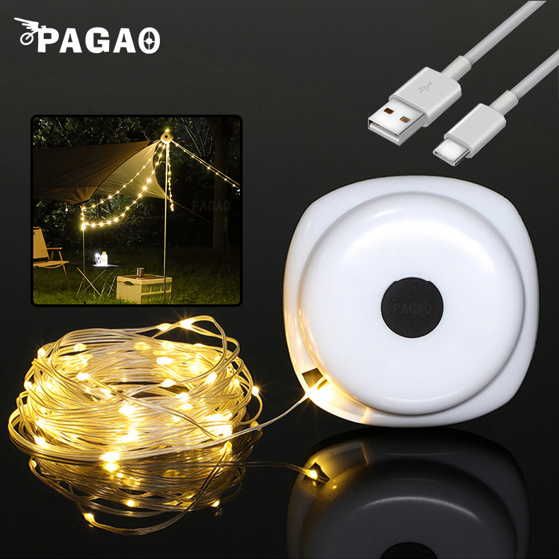 Iluminación de Navidad camping luz LED luz con tienda al aire libre campamento linterna recargable larga resistencia camping Luz