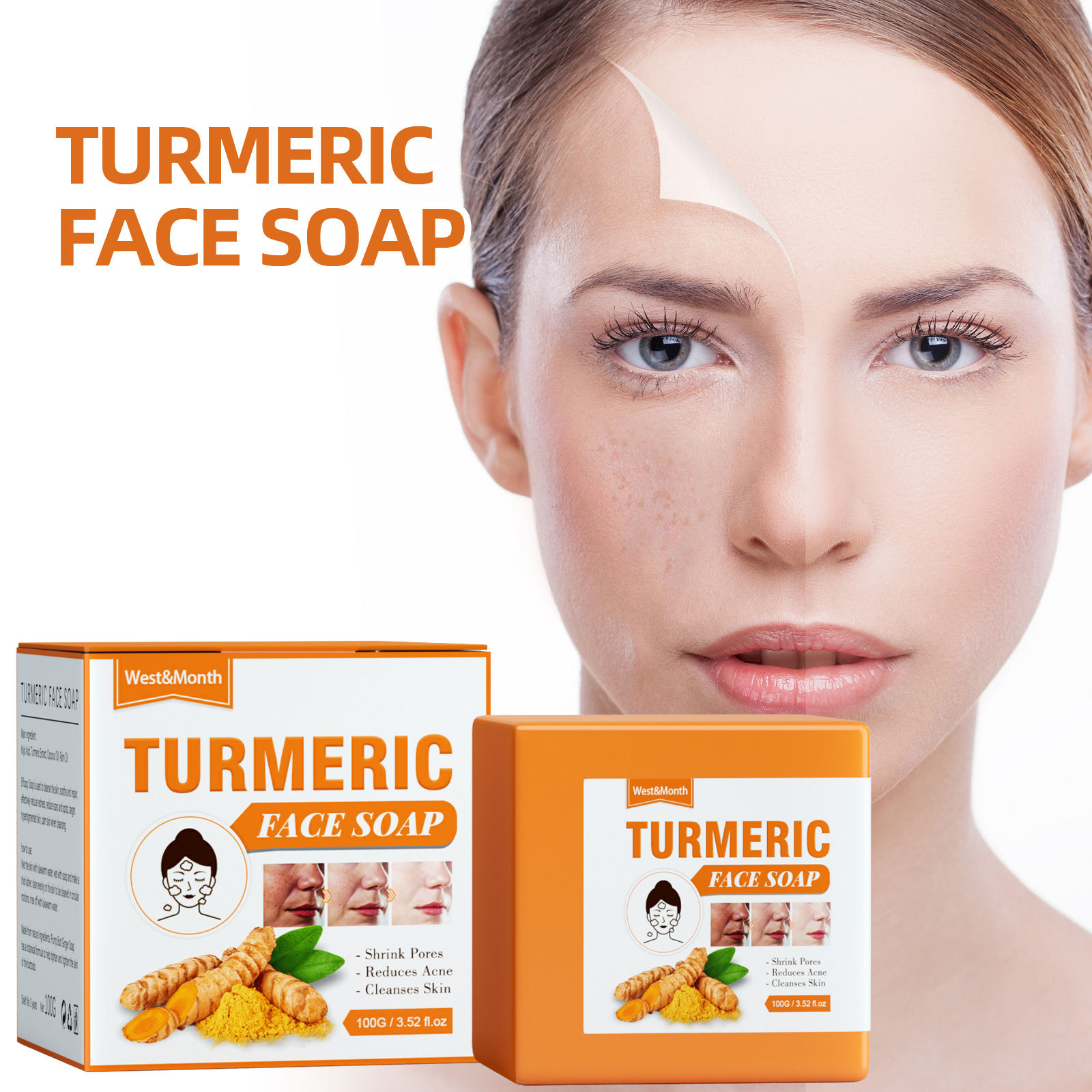 West&Month Ginger Turmeric Facial Soap