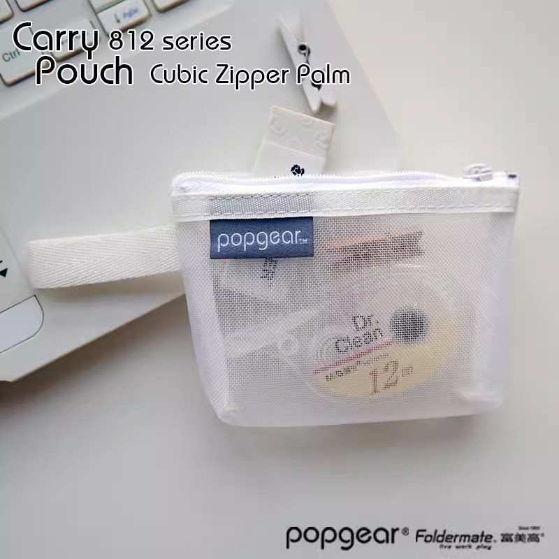 Fumeigao 812 tridimensional bolso de la pluma bolsa de triángulo cuadrado bolsa de almacenamiento de luz serie Life malla de color de contraste Tarjeta de la Caja dominante