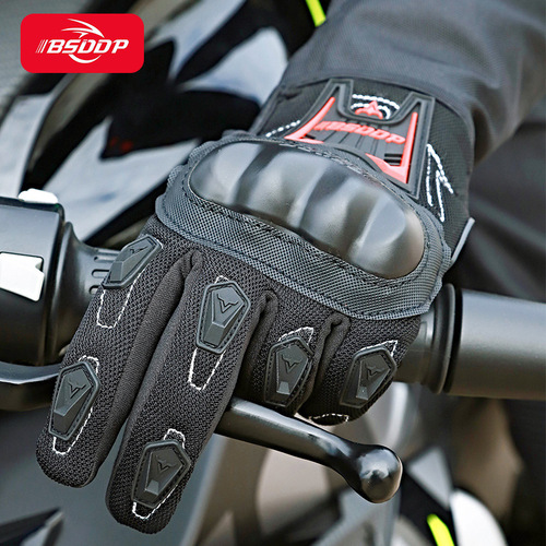 Wholesale off-road motorcycle gloves men's anti-fall full finger protection summer breathable riding half finger gloves touch screen cross-border