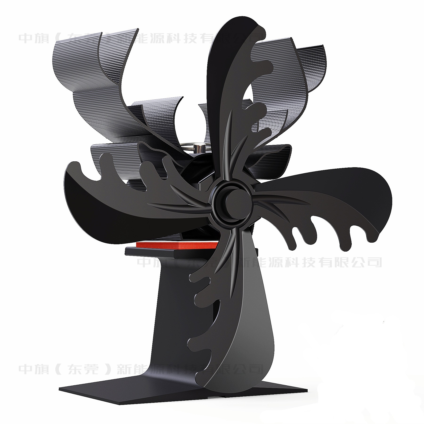 New fireplace fan reindeer elk Christmas burning wood circular cycle…