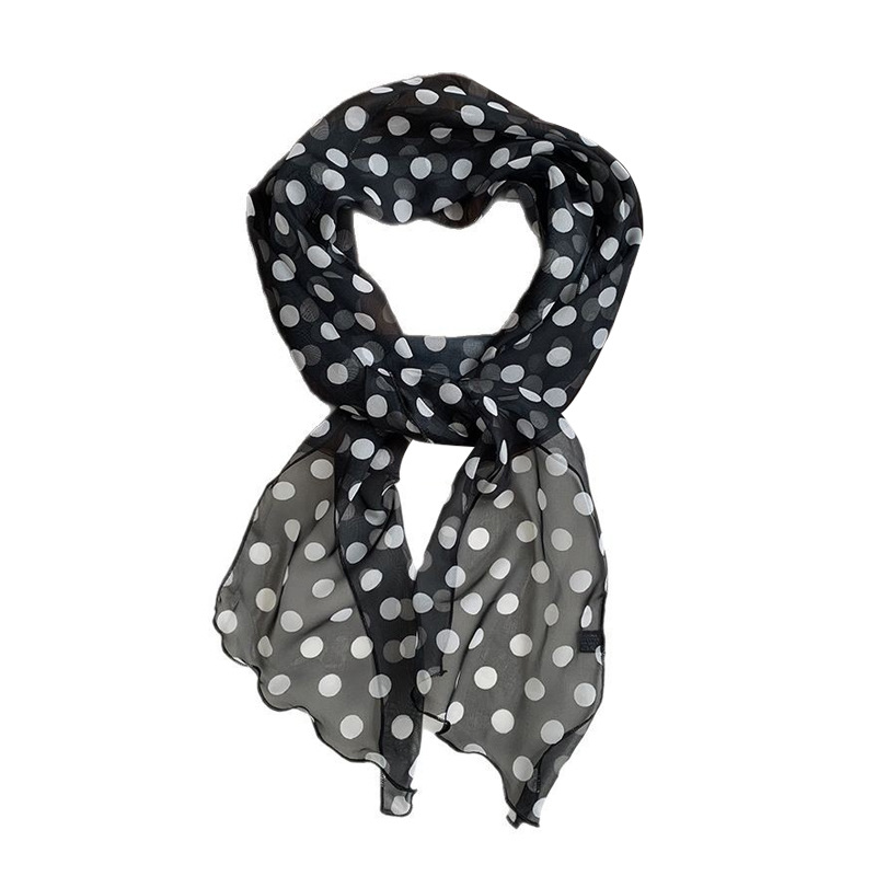 Buñuelo de seda impresa de alta calidad buñuelo multifuncional punto de onda buñuelo correa de cabello cinturón de moda buñuelo bolsa de banda