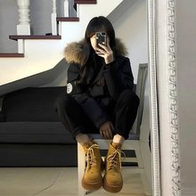 棉服女2025年新款冬季大毛领棉衣加厚保暖韩系超好看棉袄外套