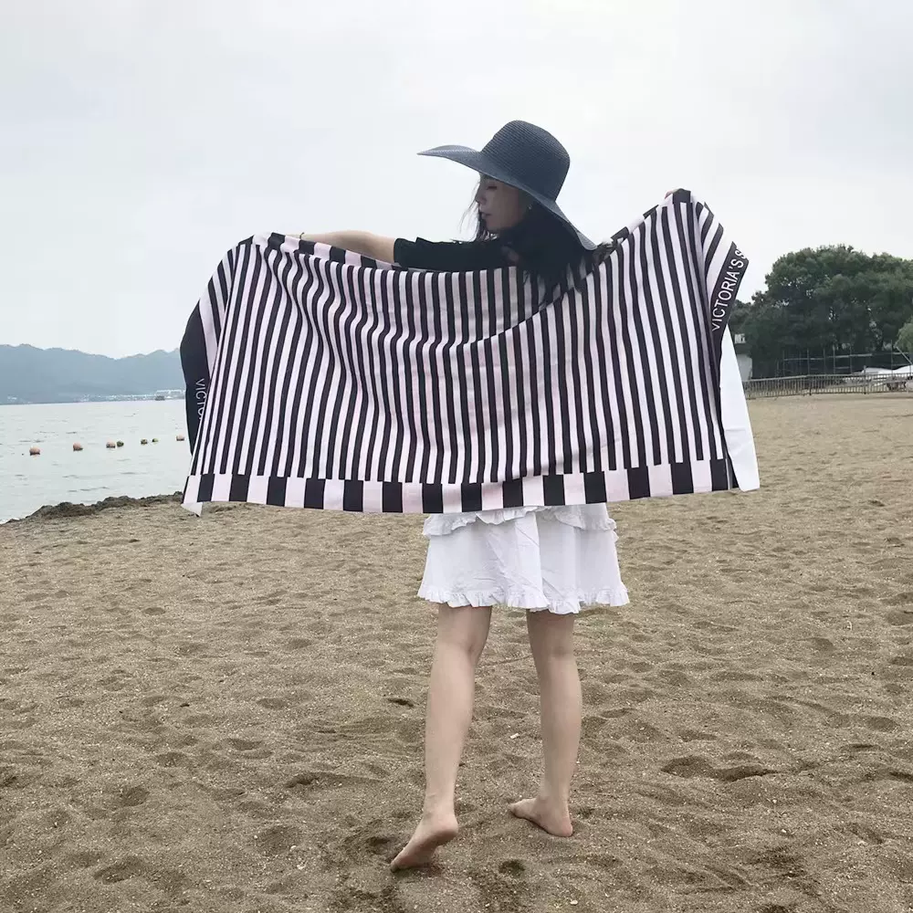 超细纤维沙滩巾加大吸水好海滩家用游泳数码活性加厚印花浴巾毛巾