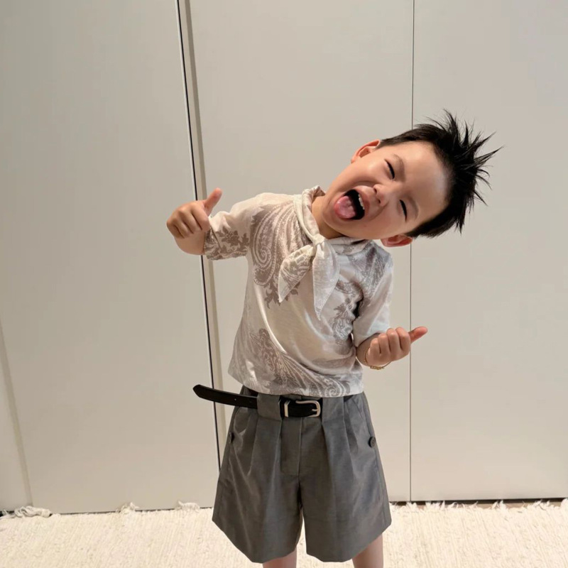 男童夏套装2025新款儿童短袖t恤POLO衫裤子宝宝超好看痞帅两件套3|undefined