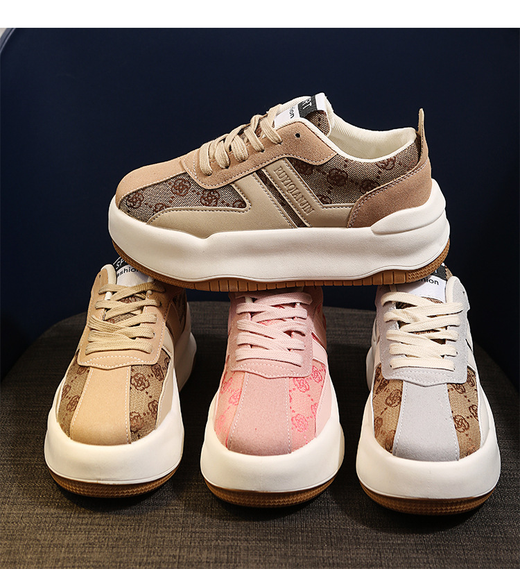 Proljetne cipele s novim retro uzorkom za jednu osobu iz 2024., cipele s debelim potplatom i petom Matsuke_voghion.com