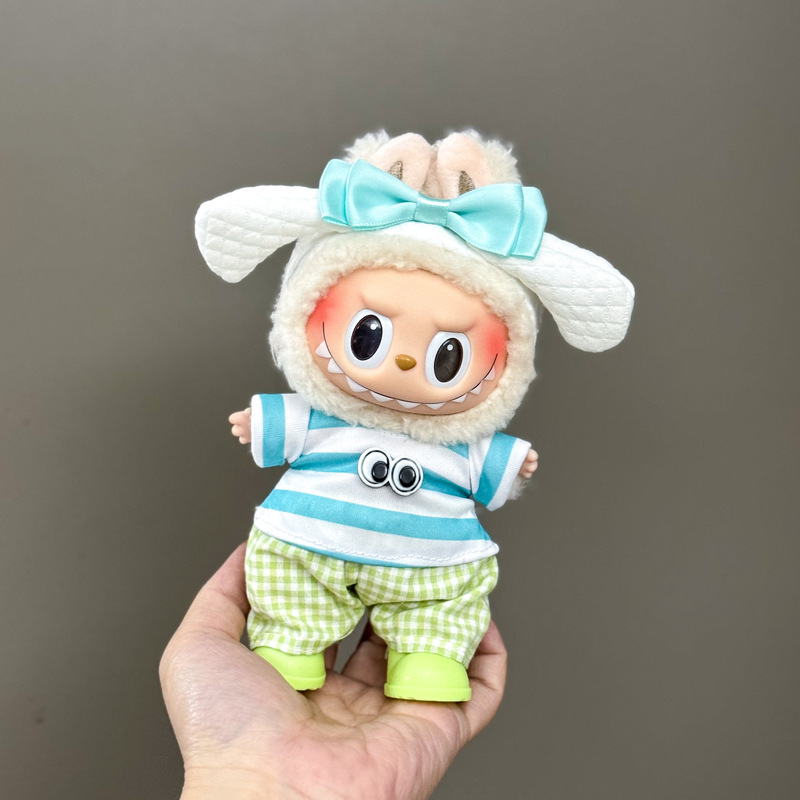 洋服のみ】17cm ラブベビー服 LABUBU ブラインドボックス シッティングパーティー 1代目・2代目・3代目 ゴールデンパープル ジョイスーツ|undefined