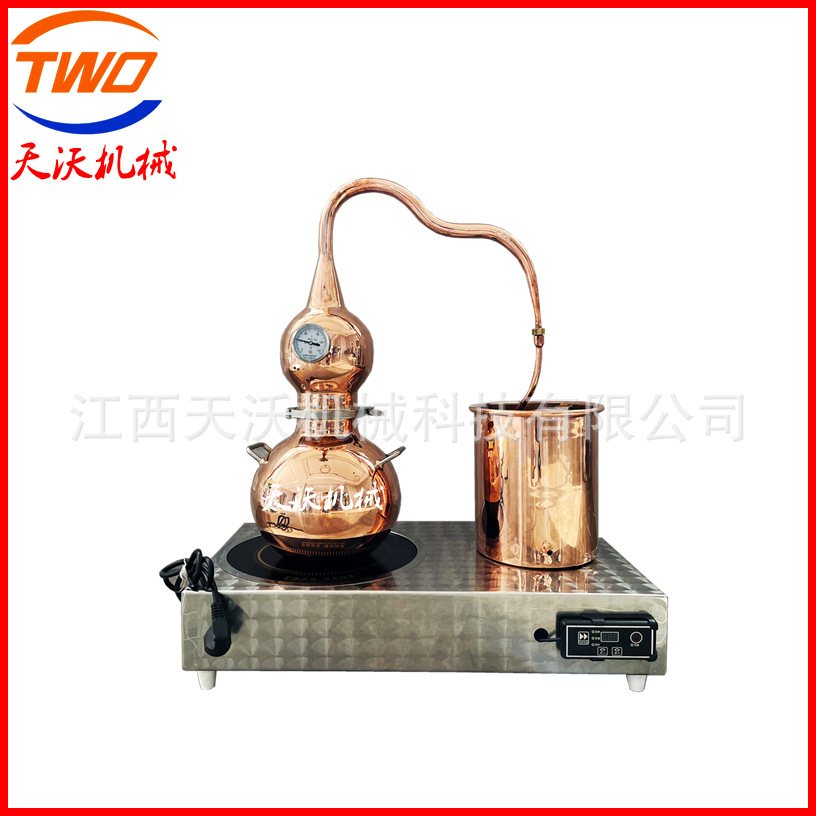 江西天沃5L小型家用纯露精油蒸馏设备 玫瑰花精油蒸馏机 酿酒设备
