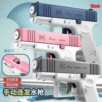 Водный пистолет в стиле Glock 13 см, ручной/автоматический, непрерывная стрельба, разные цвета