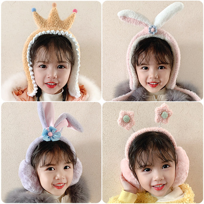 耳套耳暖护耳女童耳朵捂男耳包兔冬季可爱小孩耳罩保暖学生儿童耳|ru