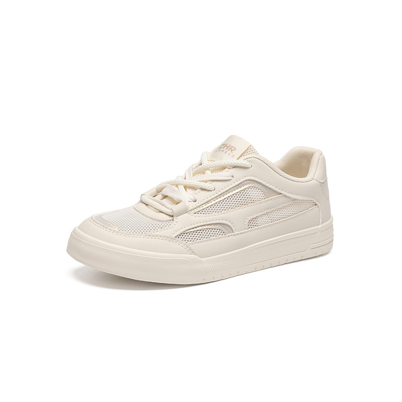 Giày sneaker nữ mặt lưới thoáng khí đế bằng siêu mềm — KS118E màu be