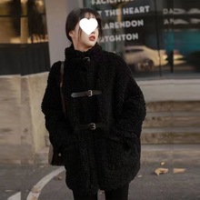 羊羔毛外套女冬2022新款皮草韩版宽松加厚中长款皮毛一体颗粒大衣