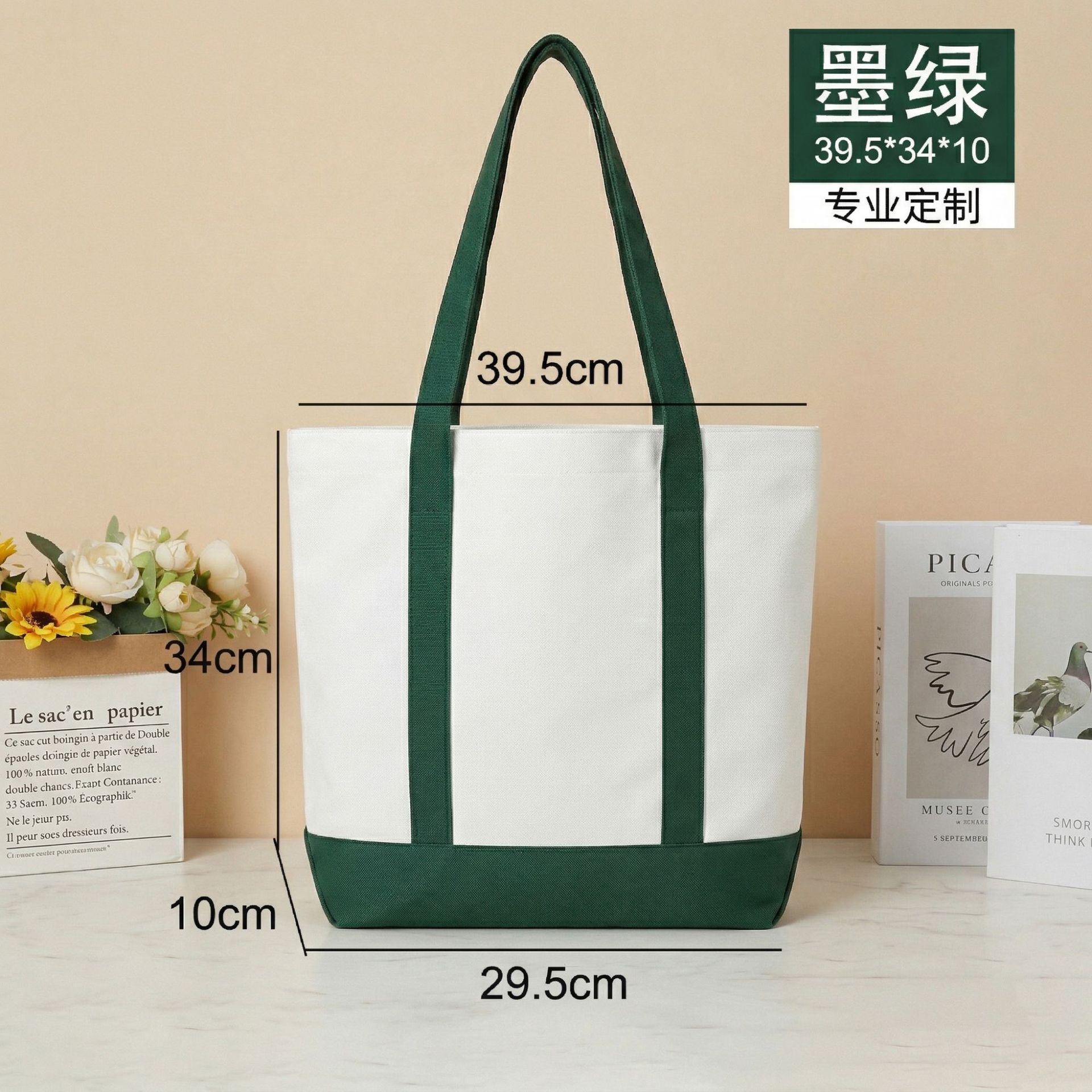 Bolsa de lona DIY personalizada, bolsa de mano en blanco, bolsa de regalo, bandolera blanca personalizada, bolsa de tela gruesa resistente al desgaste