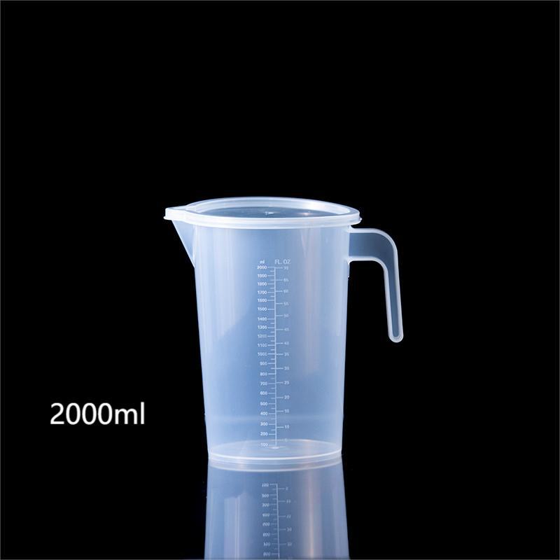 Taza de medir Taza de precipitados con asa Taza de escala doméstica de grado alimenticio Taza de medición comercial Taza de medición de plástico con escala para cocina