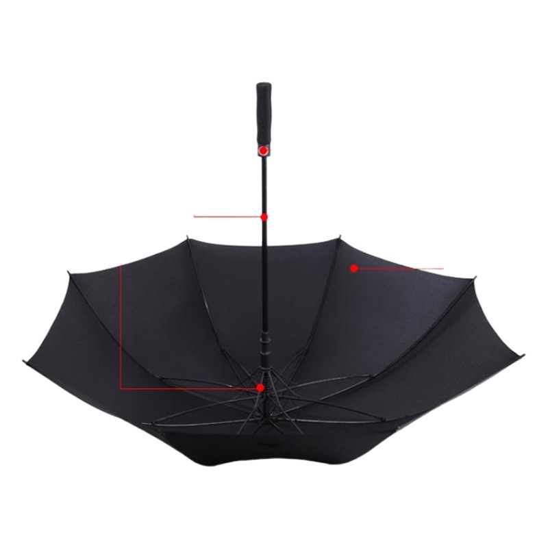 Umbrella Customization Manufacturer: Large Reinforced Double-Layer Golf Umbrella, Automatic Long-Handle Sunshade, Sun Protection Straight Pole Advertising Umbrella