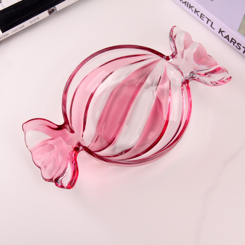 彩色圆水果盘家用客厅瓜子盘欧式清新过年果盘水晶玻璃茶几零食盘