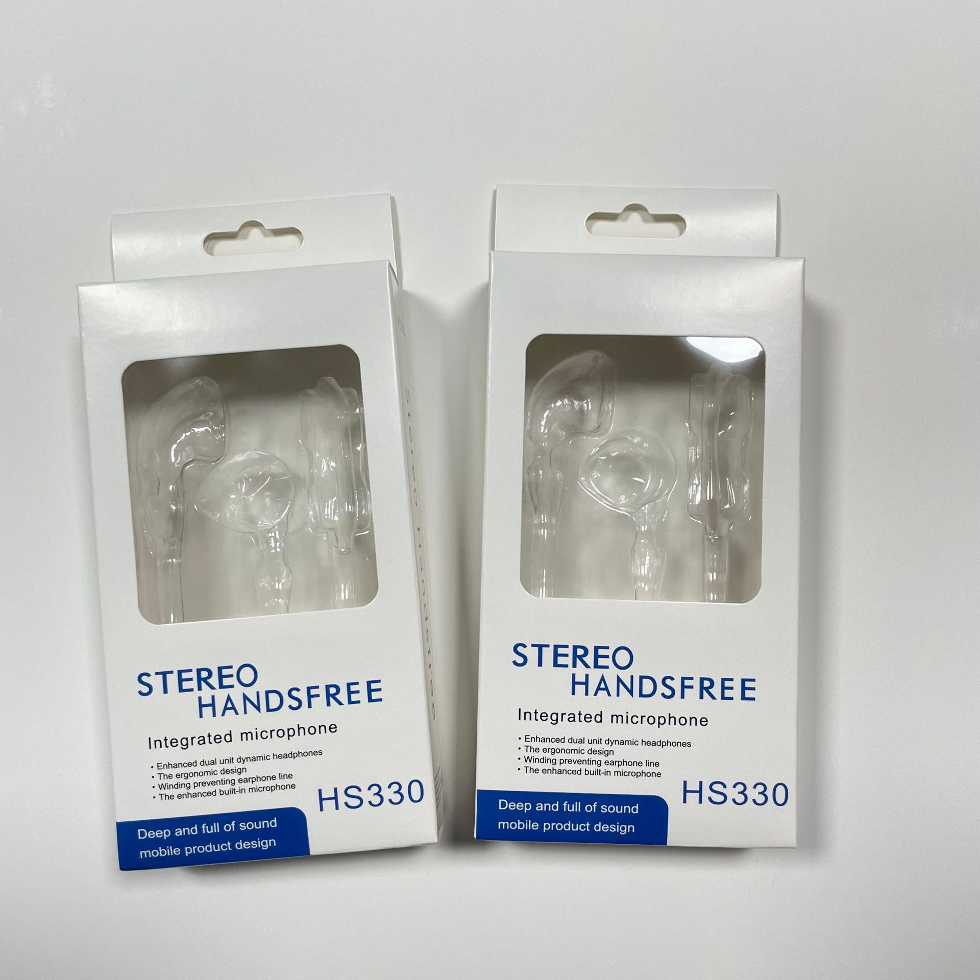 适用于三星5830 C550耳机包装 HS330耳机包装盒 S3平耳耳机包装盒