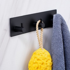 304 Stainless Steel Kitchen Creative Hooks Ultra Long Back Door Hook Adhesive Clip Hook No Drilling Metal Sticky Hanging