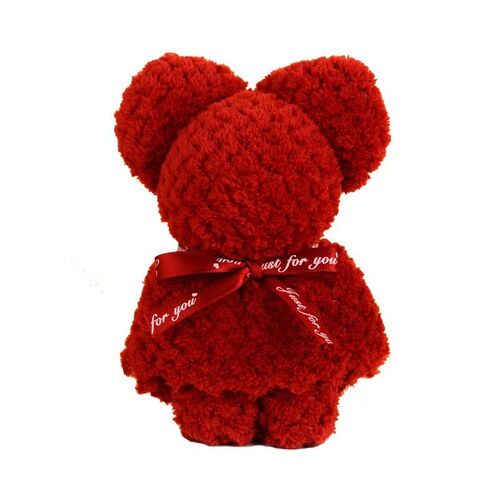 Coral velvet bear towel gift for bridesmaids, wedding return gifts for brides, kindergarten gifts for girls, small gifts for students