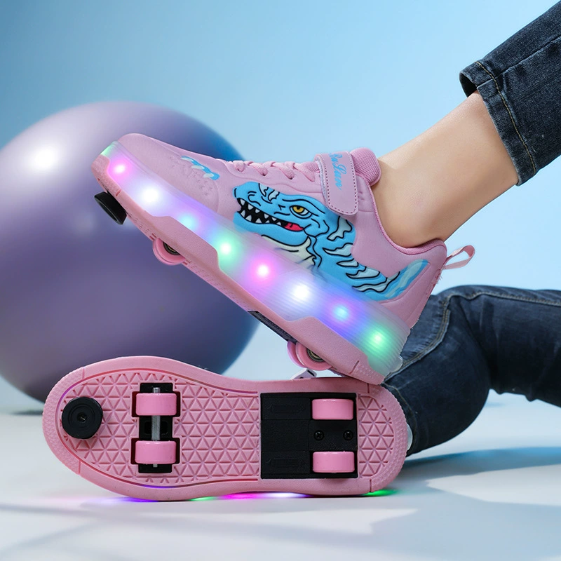 Фабричный магазин обуви Heelys для девочек, невидимые четырехколесные складные роликовые коньки для детей и школьников, новые роликовые коньки для мальчиков 2025 года.