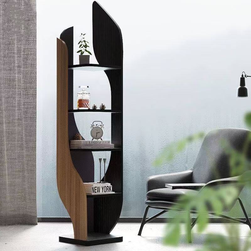 Corner Cabinet Floor-Standing Bookshelf Living Room Nordic Multi-Layer Storage Rack Creative Light Luxury Corner Office Modern Simple Bookcase