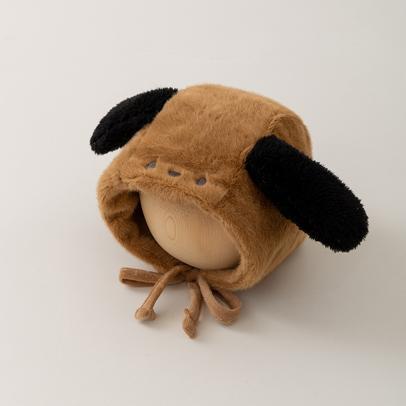Invierno de peluche gorra de oídos para bebés lindos y super-hermosos perros gruesos calientes para niños y niñas a prueba de viento gorra Thunderfeng