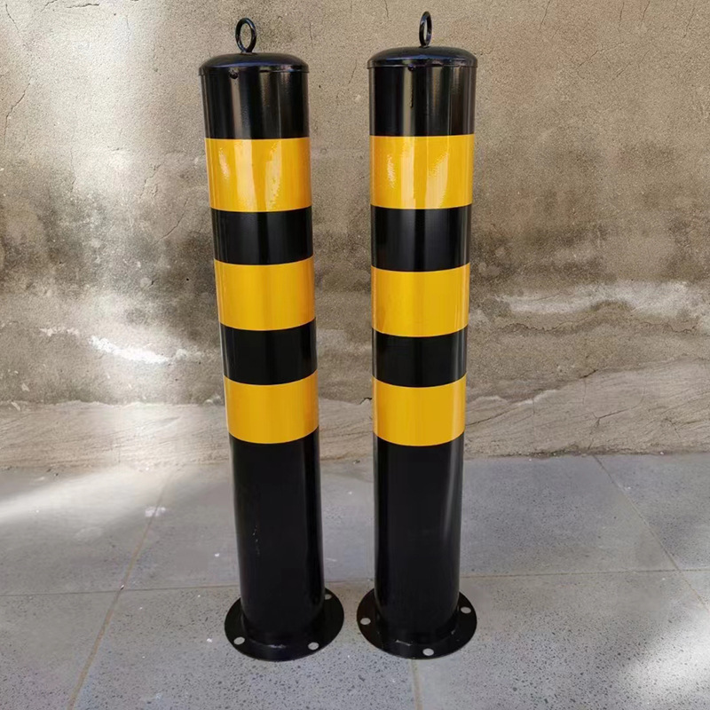 道路钢管警示柱子路障桩停车位地桩挡车固定反光立柱隔离护栏防撞