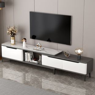 Slate Tv Cabinet Coffee Table Combination Small Apartment Living Room Home Modern Simple Light Luxury Heightened Floor-To-Ceiling Storage Cabinet