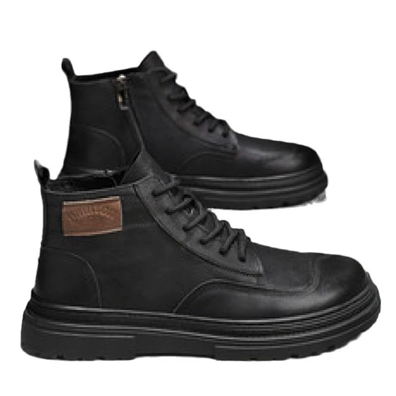 Рабочие ботинки Martens‑стиля, износостойкие, британский стиль, осень, хаки/чёрные/коричневые, 39–44