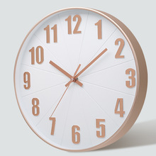 【12英寸30CM】静音挂钟创意时尚家用客厅立体数字简约钟表批发