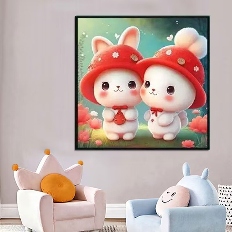 Productos genuinos Mona Lisa real Cruz puntada lindo conejo bebé nuevo hilo de dibujos animados bordado sin gancho 49 color completo bordado