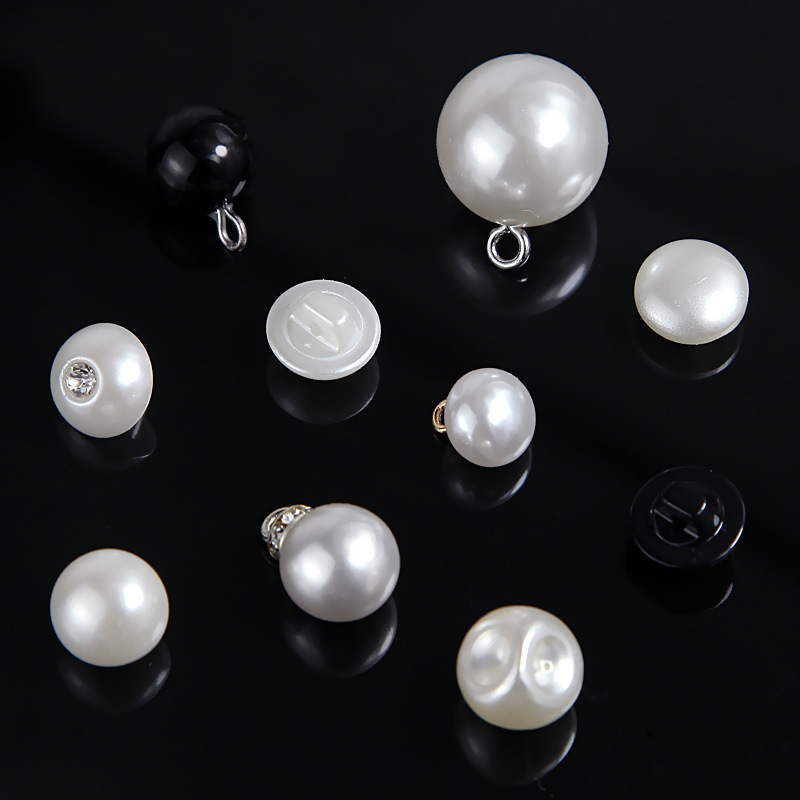 White pearl button shirt button round decorative accessories children's clothes chiffon all-match mushroom cardigan button
